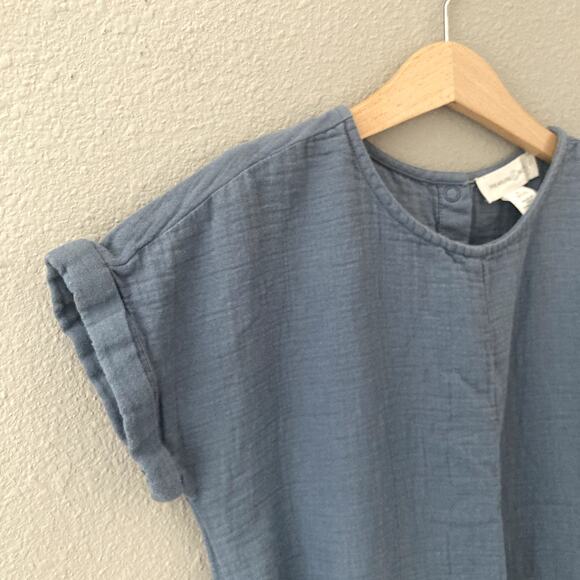 Treasure & Bond Muslin Cotton Jumpsuit - Blue - Medium 8/10 - Picture 4 of 8